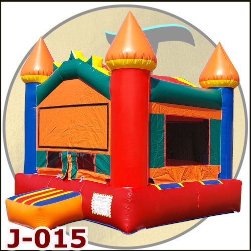 Multicolor Bouncy Castle (orange, blue, green, yellow )