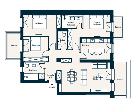 Apartment 1A1-21 in Centrale for sale (Luštica Bay)