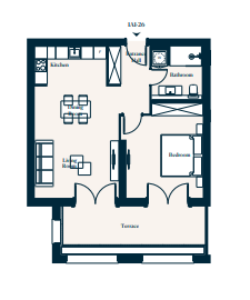 Apartment 1A1-26 in Centrale for sale (Luštica Bay)