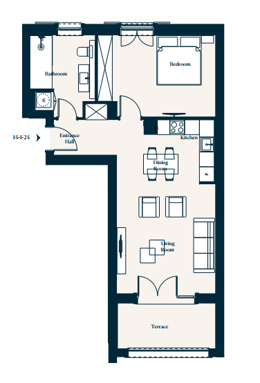 Apartment 14-1-24 in Centrale for sale (Luštica Bay)