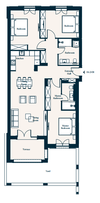 Apartment 14-2-01 in Centrale for sale (Luštica Bay)