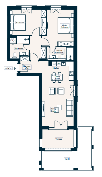 Apartment 14-2-04 in Centrale for sale (Luštica Bay)