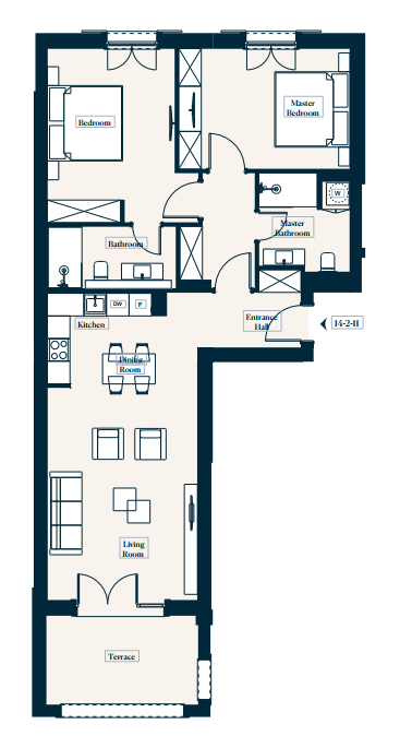 Apartment 14-2-11 in Centrale for sale (Luštica Bay)
