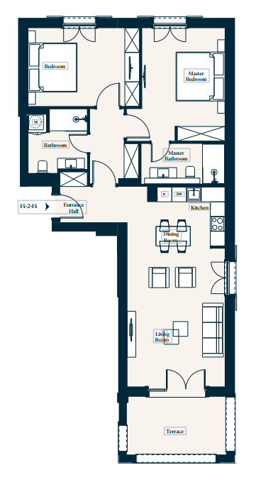Apartment 14-2-14 in Centrale for sale (Luštica Bay)