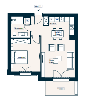 Apartment 14-2-22 in Centrale for sale (Luštica Bay)