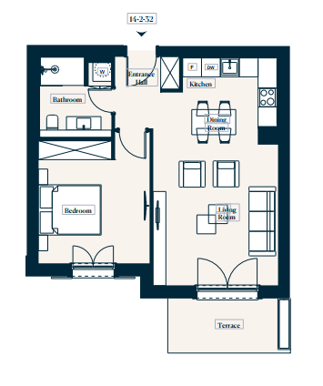 Apartment 14-2-32 in Centrale for sale (Luštica Bay)