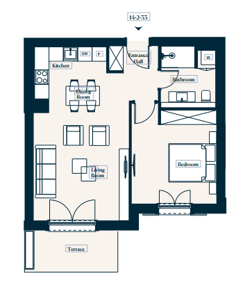Apartment 14-2-33 in Centrale for sale (Luštica Bay)