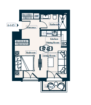 Studio apartment 6-4-13 in Centrale for sale (Luštica Bay)