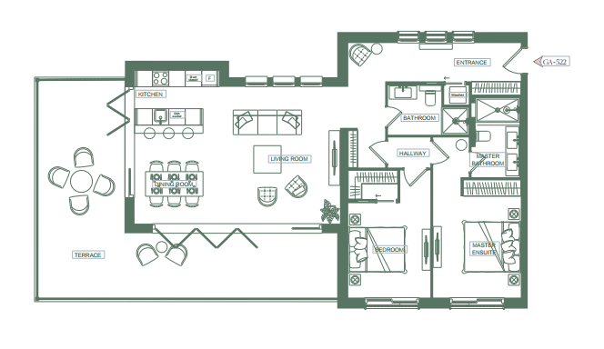 Apartment GA-522 in The Peaks for sale (Luštica Bay)