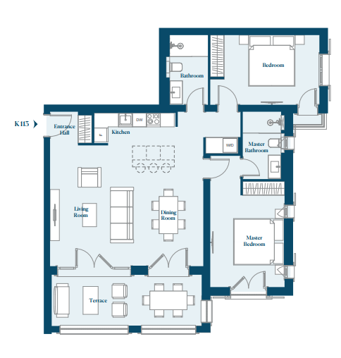Apartment K113 in Marina Village for sale (Luštica Bay)
