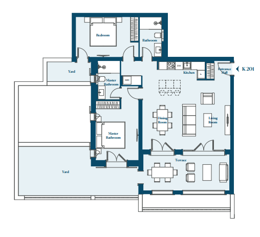 Apartment K201 in Marina Village for sale (Luštica Bay)