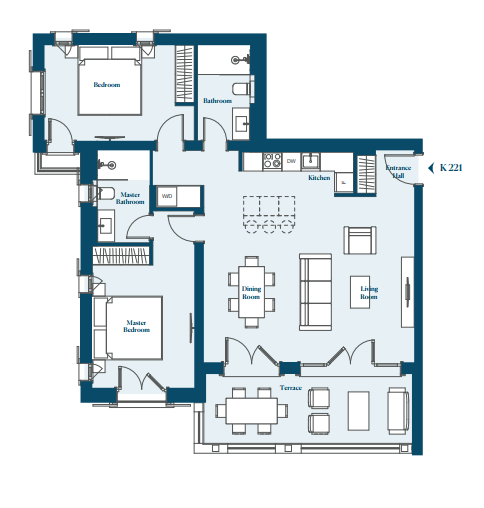 Apartment K221 in Marina Village for sale (Luštica Bay)