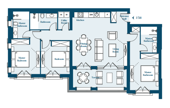 Apartment J311 in Marina Village for sale (Luštica Bay)