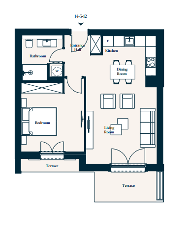 Apartment 14-3-12 in Centrale for sale (Luštica Bay)