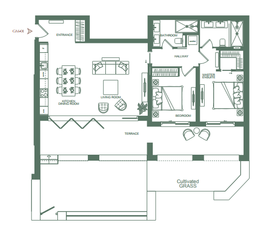 Apartment GA-401 in The Peaks for sale (Luštica Bay)