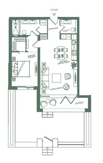 Apartment GA-403 in The Peaks for sale (Luštica Bay)