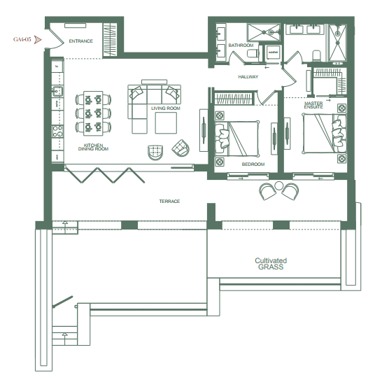 Apartment GA-405 in The Peaks for sale (Luštica Bay)