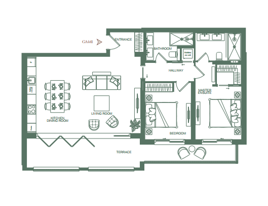 Apartment GA-411 in The Peaks for sale (Luštica Bay)