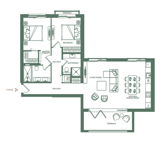 Apartment GA-412 in The Peaks for sale (Luštica Bay)