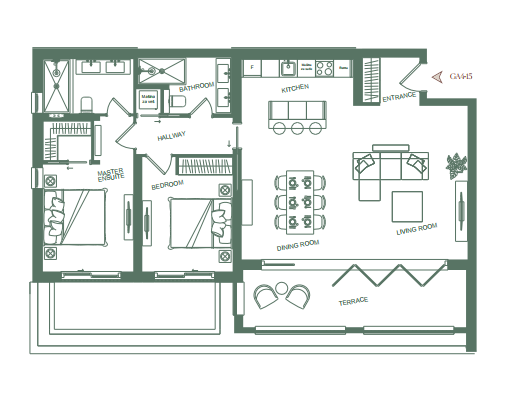 Apartment GA-415 in The Peaks for sale (Luštica Bay)