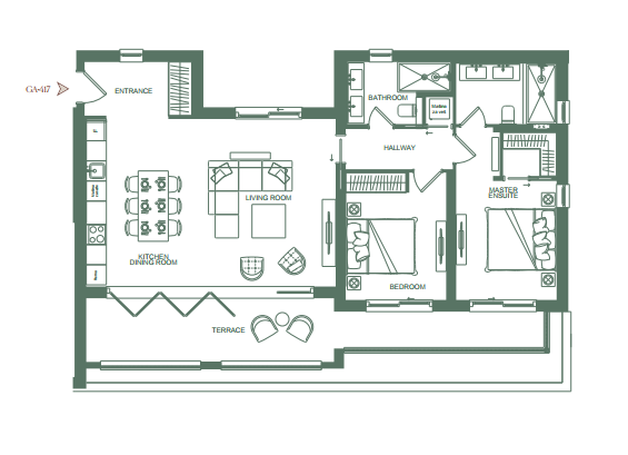 Apartment GA-417 in The Peaks for sale (Luštica Bay)