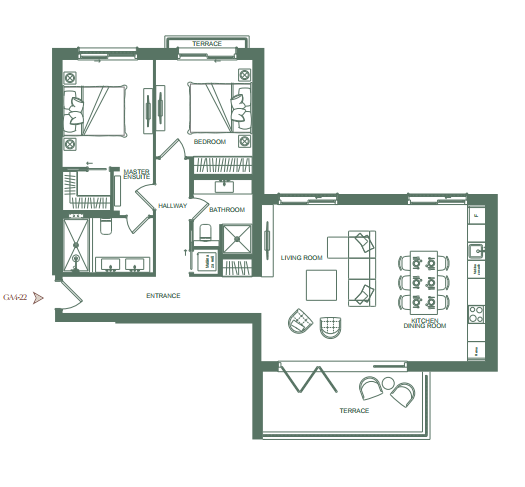 Apartment GA-422 in The Peaks for sale (Luštica Bay)