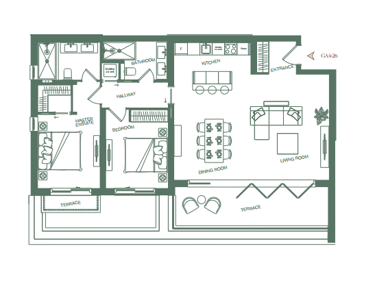 Apartment GA-426 in The Peaks for sale (Luštica Bay)