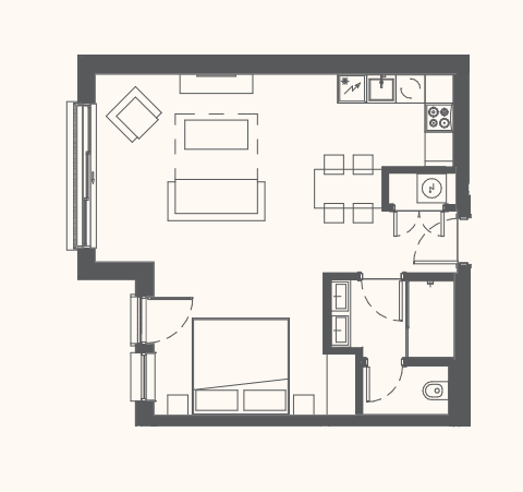 Studio apartment for sale (Porto Montenegro)