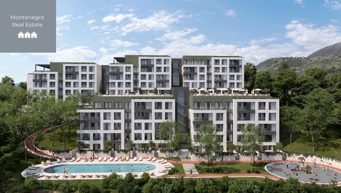 Sea view apartments with pool in Tivat