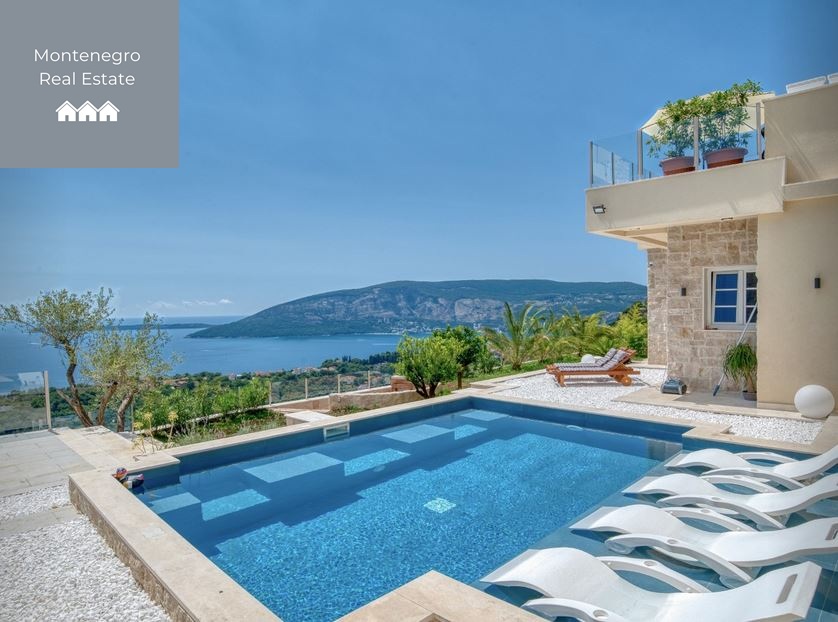 Hillside villa with panoramic views in Podi (Herceg Novi)