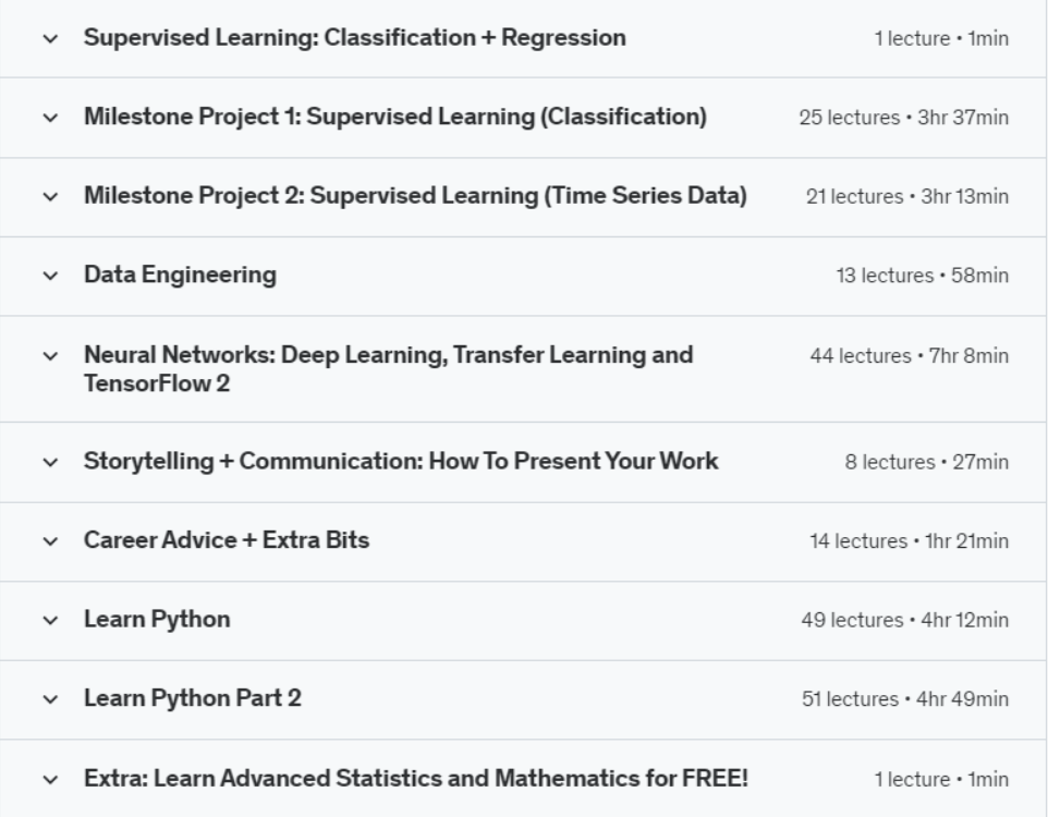 Udemy – Complete A.I. & Machine Learning, Data Science Bootcamp