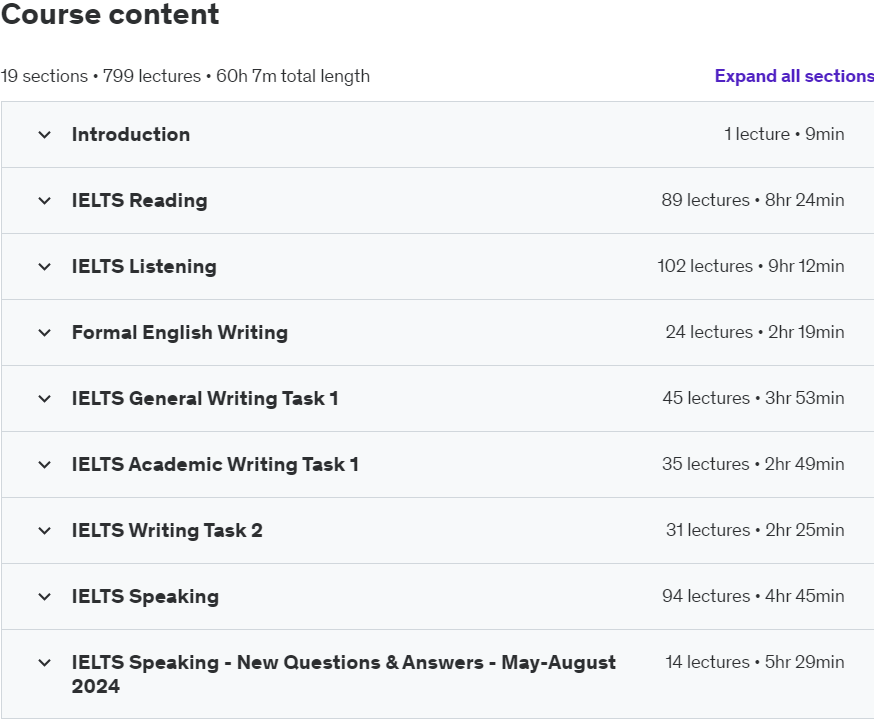 Udemy – The Complete IELTS Guide- 7 Courses in One – IELTS Band 7+