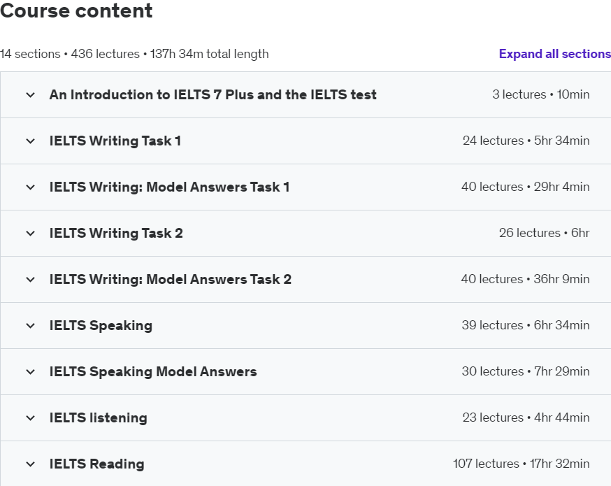  Udemy – IELTS 7 Plus: Complete IELTS Preparation
