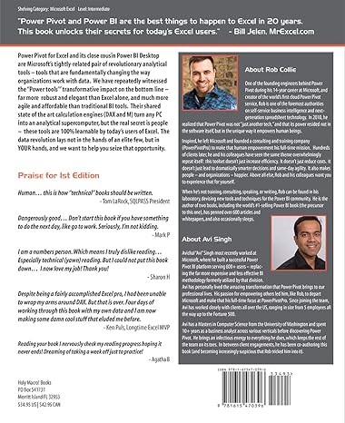 Power Pivot and Power BI.  The Excel User’s Guide to DAX, Power Query, Power BI & Power Pivot in Excel