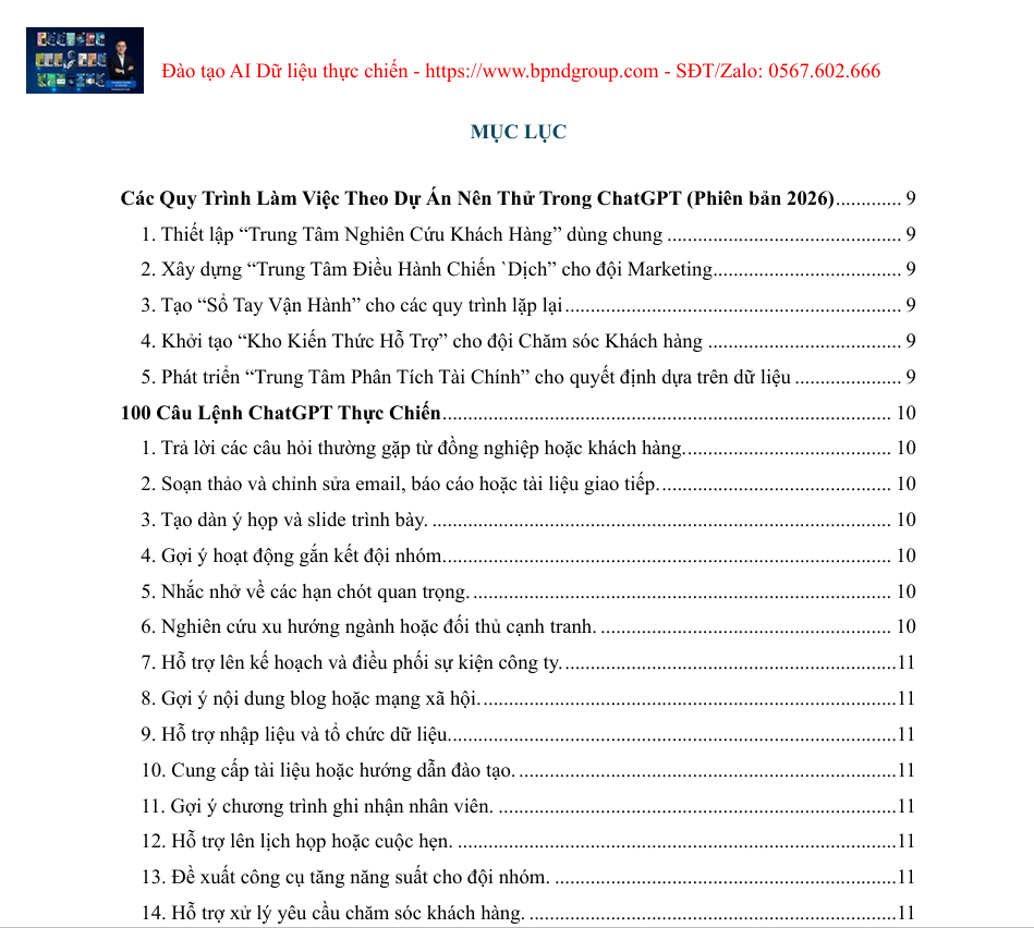 🔴 Ebook 100 Câu Lệnh ChatGPT Thực Chiến