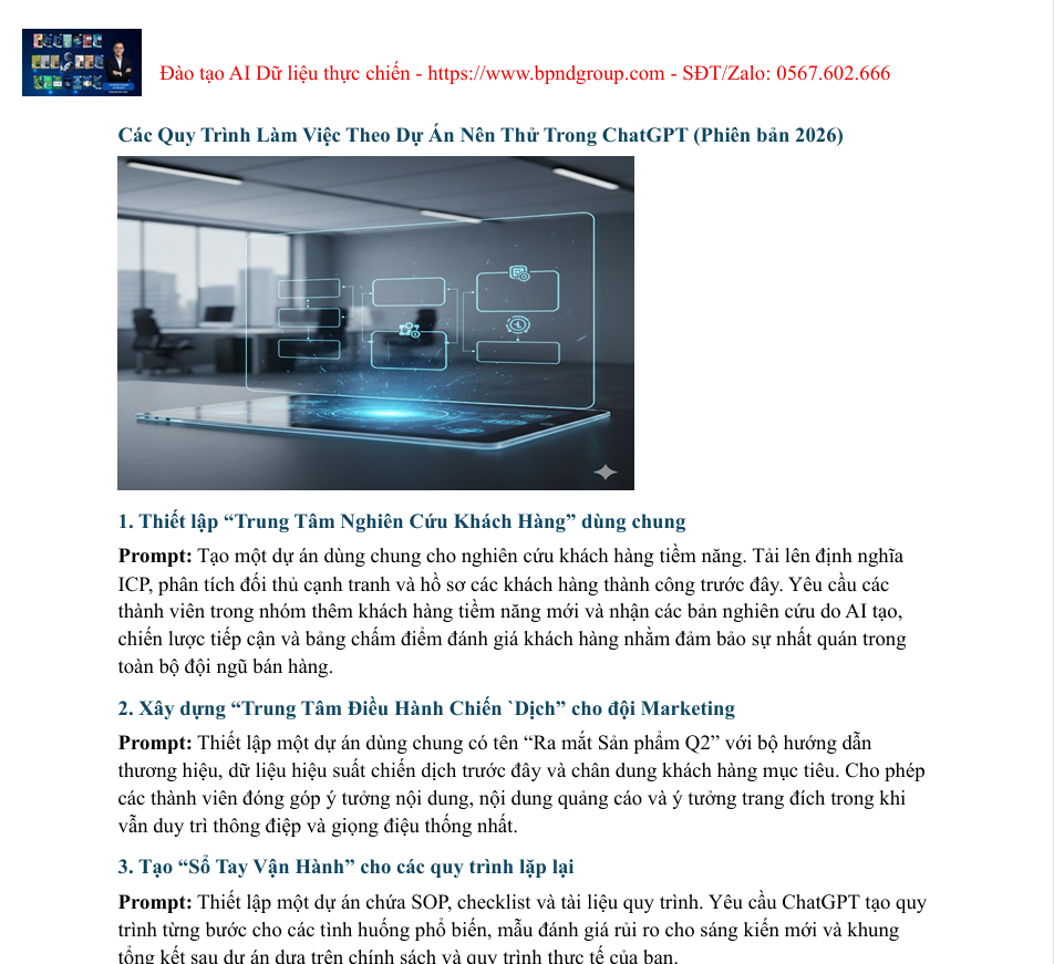 🔴 Ebook 100 Câu Lệnh ChatGPT Thực Chiến