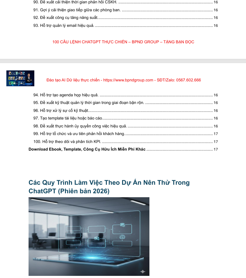🔴 Ebook 100 Câu Lệnh ChatGPT Thực Chiến