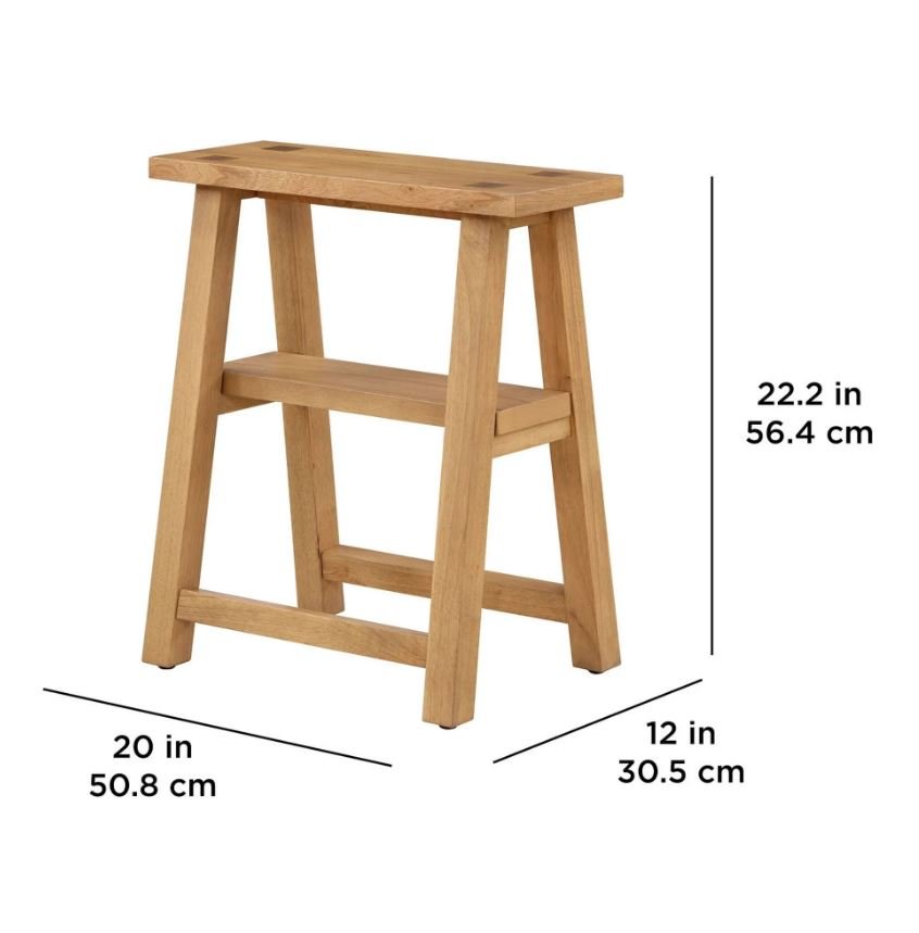 Better Homes & Gardens Parkridge Solid Wood Narrow Accent Styling Table, Natural Oak finish