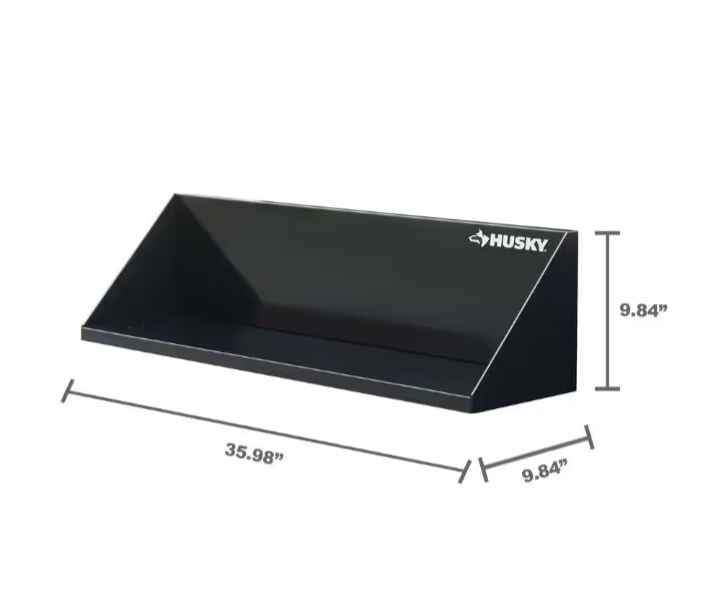 Husky Steel Garage Wall Shelf in Black (36 in. W x 9 in. H x 9 in. D)