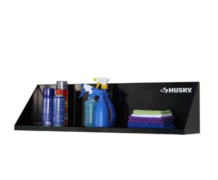 Husky Steel Garage Wall Shelf in Black (36 in. W x 9 in. H x 9 in. D)