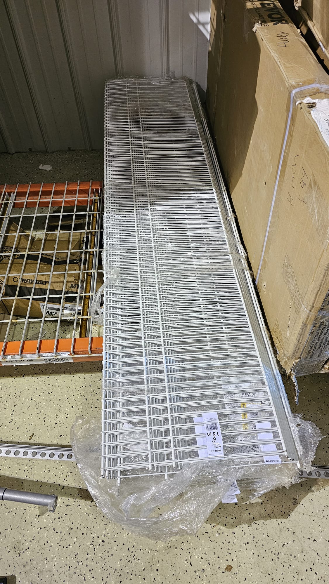  ClosetMaid SuperSlide 72 in. W x 16 in. D White Ventilated Wire Shelf