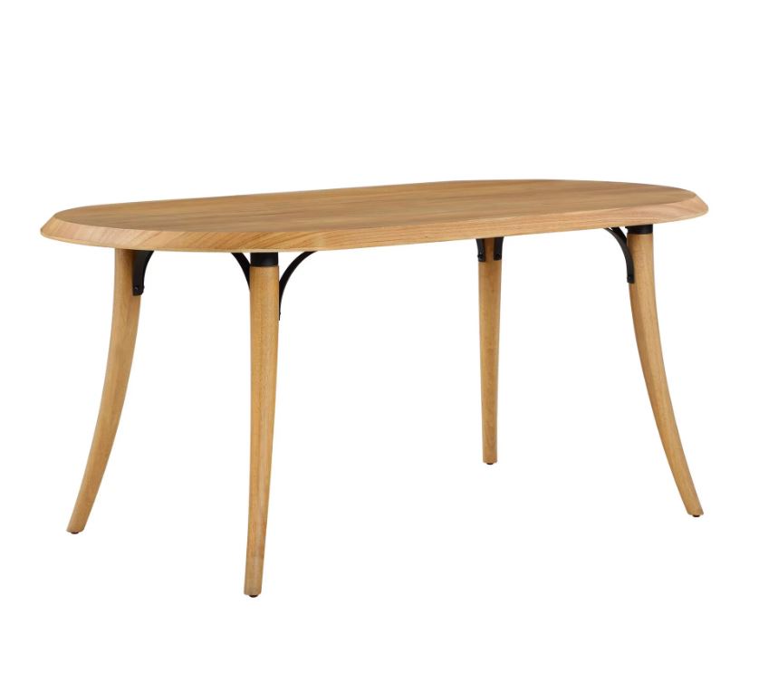 Better Homes & Gardens Parkridge Dining Table, Solid Wood Legs, Natural Oak, by Dave & Jenny Marrs