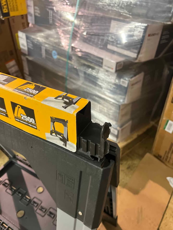 DEWALT 33 in. H Metal Folding Sawhorse with Adjustable Legs