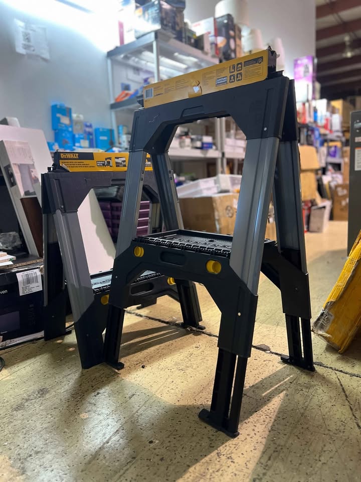 DEWALT 33 in. H Metal Folding Sawhorse with Adjustable Legs