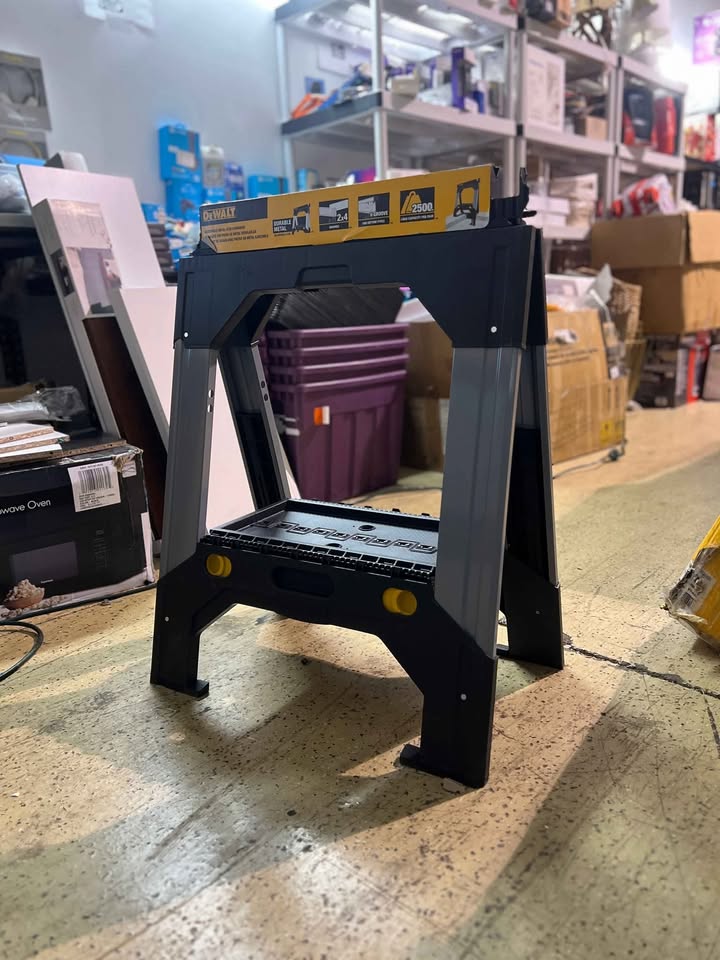 DEWALT 33 in. H Metal Folding Sawhorse with Adjustable Legs