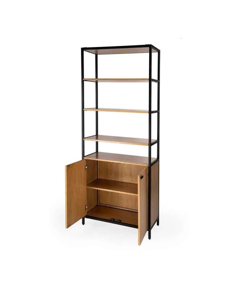 Butler 35.25" W X 84.25"H Open & Closed Etagere Bookcase