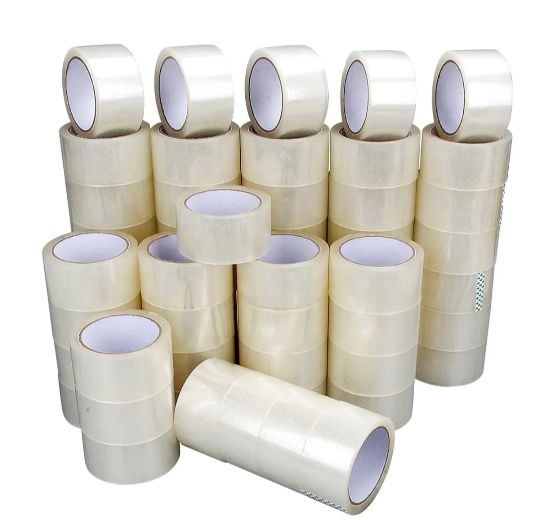 6 - 90 Rolls 2" x 65 Yards Carton Sealing Clear Packing Tape Box Shipping - 2 mil 
