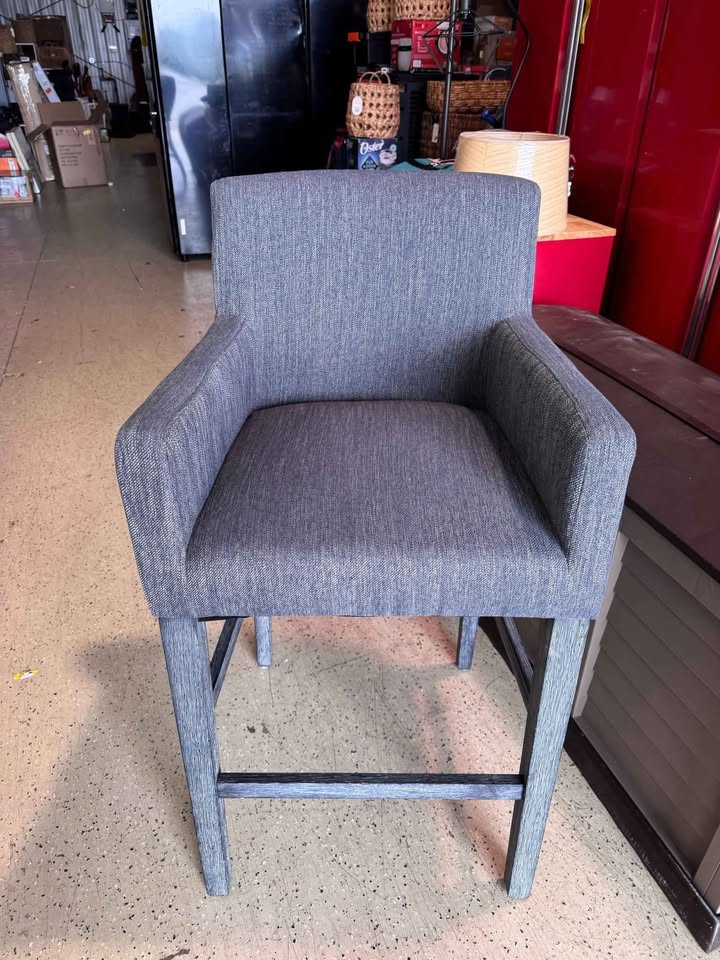 Noble House Deville Indoor Fabric Upholstered Wood 30.5 inch Barstools, Charcoal