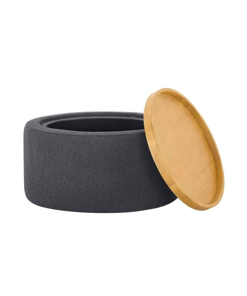 Beautiful Drew Stowaway Coffee Table with Storage by Drew Barrymore, Charcoal