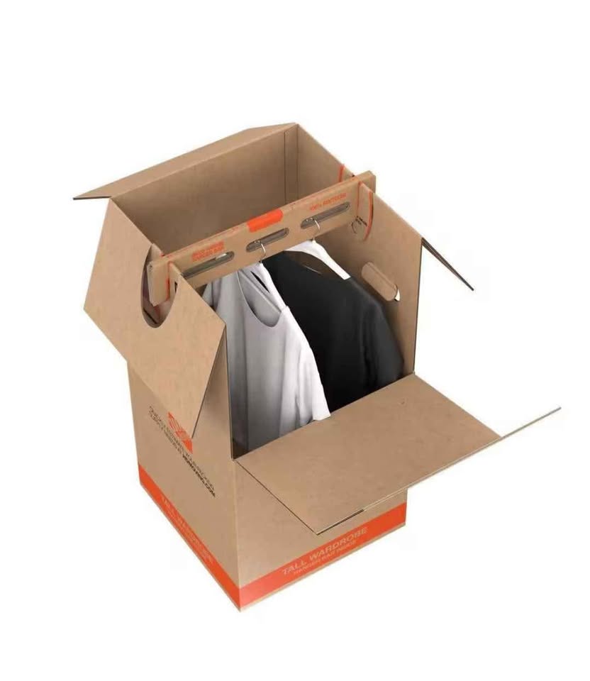 24in. L x 24 in. W x 44 in. H Tall Heavy Duty Eco Wardrobe Moving Shipping and Packing (3 Pack)